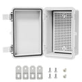 Junction Box, ABS Plastic, IP65 Waterproof Dustproof Universal Electrical Enclosure, Hinged Shell Outdoor and Indoor Usage Project Box, 5.9"x 3.9"x 2.8"(150x100x70mm), Grey