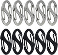 Small Carabiner Clips 1.6 inch(41mm) Metal Double Sided Spring Gate Snap Hooks Keychain Clasp Accessories