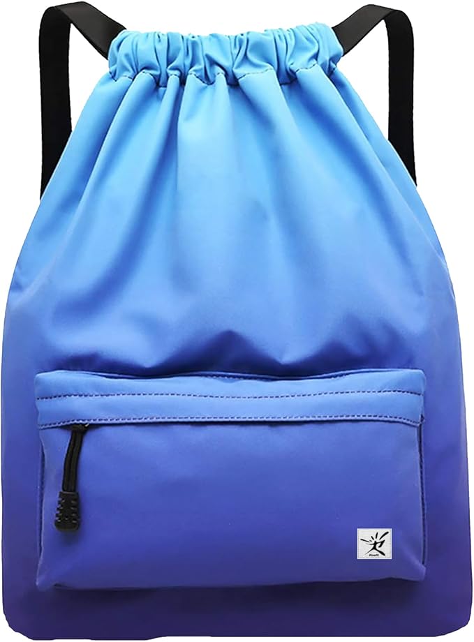 Waterproof Drawstring Bag, Gym Bag Sackpack Sports Beach Backpack for Men Women