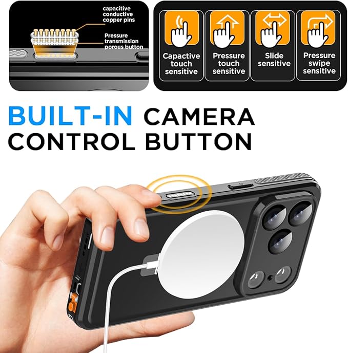 AICase Magnetic for iPhone 17 Pro Case Waterproof Magsafe[Ring Invisible Stand & Screen Protector][IP68 Underwater][Dropproof][Dustproof][Real 360] Shockproof Protective Phone Case 6.3" 2025
