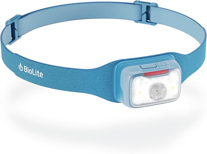 BioLite Range 500 Waterproof, Fast-Charging Rechargeable Headlamp, Slate Blue, 500 Lumens, USB-C Charging, 100m Beam, 200 Hour runtime