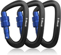 B-Mardi Carabiner Clips Heavy Duty 12kN (2697 lbs)-Lightweight Locking Carabiners for Camping, Hiking, Hammock, Dog Leash Harness, Outdoor and Gym etc, Keychains& Utility