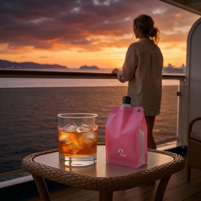 BellFlask - 15 oz. Plastic Flask, Patented, Flexible, Metal-Free, Reusuable, BPA-Free with Carabiner Clip and Filling Funnel