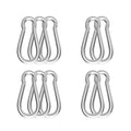 Carabiner, Heavy Duty Galvanized Steel Spring Snap Hook Carabiner Clips with 220LBS Holding Capacity, Ideal for Outdoor, Hammock, Swing and Travel (M5 2Inch, 10PCS)