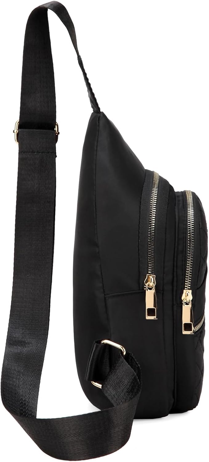 AOSTIHOT Small Sling Backpack for Women, Chest Bag Daypack Crossbody for Travel Sport Running Hiking Black