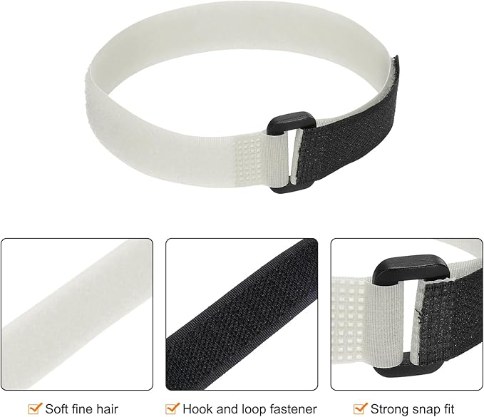 MECCANIXITY 5Pcs Reusable Battery Tie Down Straps,0.8x16" Grey Nylon Multipurpose Battery Hold Down Adjustable Cinch Strap Hook Loop Fastening Tie for Quadcopters FPV RC Drone Boat Car