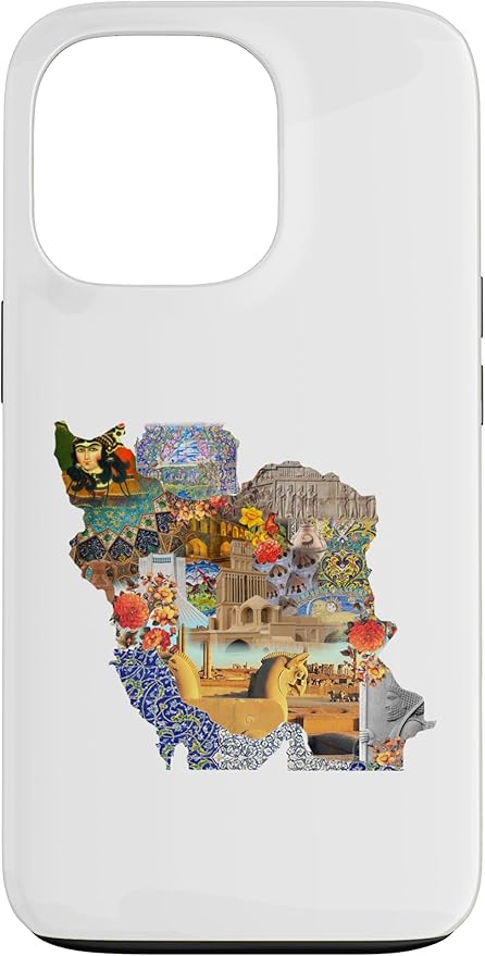 Map of Persian empire, Iran Map Case for iPhone 13 Pro