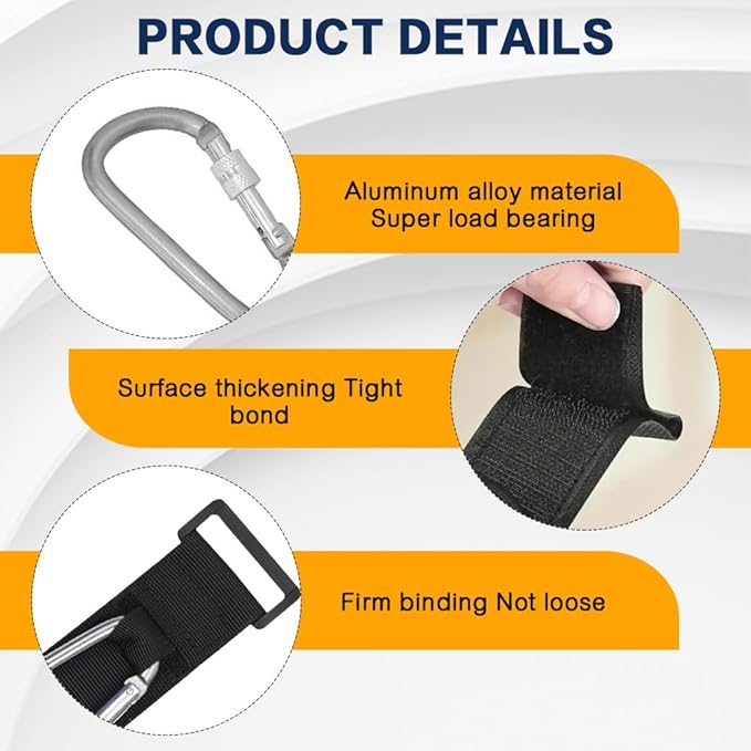 2 Pack UTV Hook for Hanging Headsets, Helmet and Goggles, Multipurpose Carabiners for Motorcycle Bicycle Stroller Electric Scooter Owner Fits 1.5-2.0" SXS Roll Cage Accessory Hook Hanger