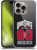 Head Case Designs Officially Licensed Ohio State University Go Buckeyes Football Graphics Hard Back Case Compatible with Apple iPhone 16 Pro