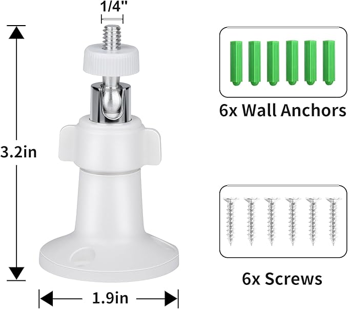 Security Wall Mount for Arlo Pro, Arlo Pro 2, Arlo Ultra, Arlo Pro 3, Arlo Go, Arlo Essential Spotlight Camera, Adjustable Indoor/Outdoor Mounting Bracket for Your Surveillance Camera (2 Pack)