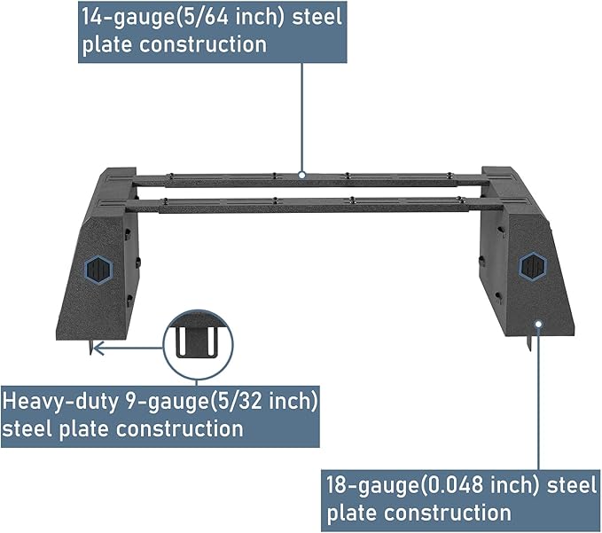 Hooke Road Topsider Truck Bed Tool Box for Jeep Gladiator JT, Toyota Tacoma, Tundra, Ford F-150, Ranger, Ram 1500, Silverado 1500, Colorado, Sierra 1500, Canyon - Heavy Duty Lockable Storage Box