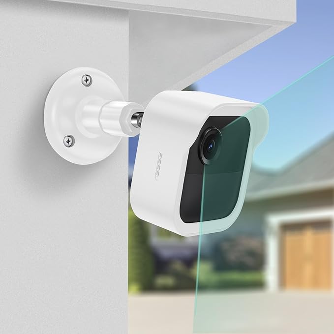 Wall Mount for Blink Outdoor Cameras , 5 Pack Weatherproof Housing, 360 Degrees Adjustable Bracket with Sync Module Core Mount for Blink Outdoor 2K+, 4th & 3rd Gen Cam, White (Camera is Not Included)