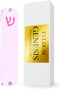 Genesis Mezuzah for Door – Modern Acrylic Mezuzah Case Without Kosher Scroll – Handmade in Canada Judaica Gift, Weatherproof, Jewish Artisan Design, Clear Case (Small, Baby Pink)
