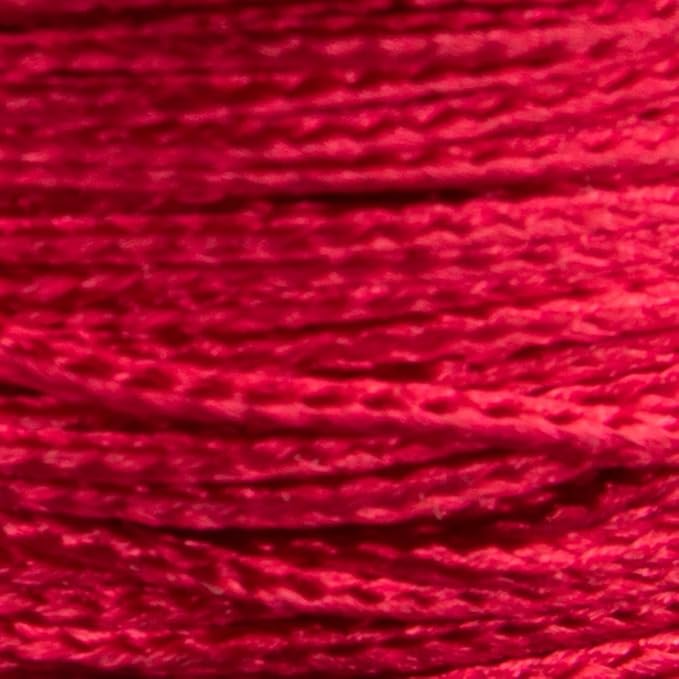 Paracord Planet Micro Paracord – Thin Braided Cord for Crafting, Fishing, and DIY Projects in 125 ft Spools – Raspberry Red