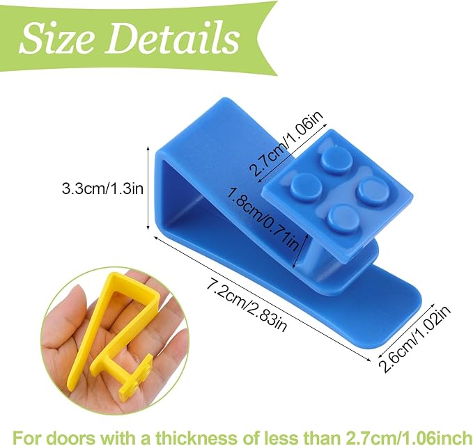 12Pcs Over Cabinet Door Hooks Plastic Over The Door Single Hook Space-Saving Hanger Extender Clips Multi-Purpose Hook for Kitchen Bathroom Bedroom(Colorful)