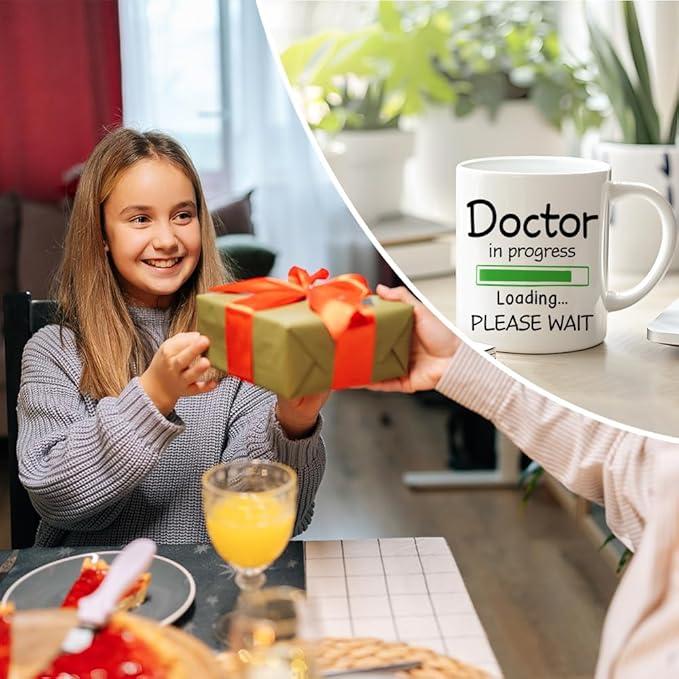 RZHV Doctor In Progress, Loading, Please Wait Coffee Mug, Funny Phd Student Mug, Graduation Gifts for Future Phd Md Medical Student, Inspirational Birthday Gifts for Coworker Friend Family Men Women