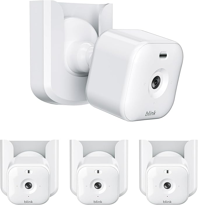 Blink Mini 2 Camera Mount, No Drilling Wall Mount Compatible with Blink Mini 2K+/Outdoor 4 Cameras, Adhesive Holder for Indoor Outdoor Camera, White, 3 Pack