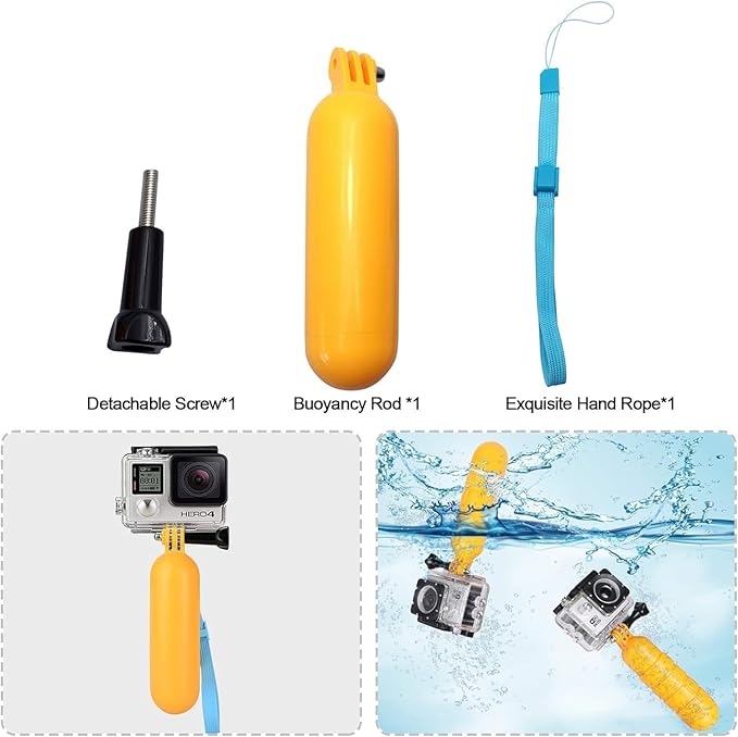 SHOOT 10-in-1 Accessory Kit for GoPro Accessories,Action Camera Accessories for GoPro Hero13 12 11 10 9 8 7 6 5 4 3+ 3 Hero Session 5 Black AKASO EK7000 Apeman SJ4000 5000 6000 DBPOWER AKASO