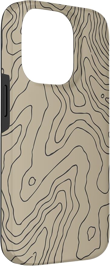Coyote Country Guide Lines Topographical Contour Map Case for iPhone 14 Pro