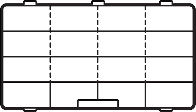 Flambeau Outdoors 7004R Tuff Tainer, Fishing Tackle Tray Box, Includes [9] Zerust Dividers, 16 Compartments - 16.5" x 9.75" x 3.25"