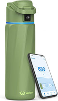 BOOST Smart Water Bottle that Reminds You to Drink, 24oz BPA-Free Stainless Steel Vacuum Insulated, Wide Mouth Water Tracker Bottle with APP for School, Gym, Office, Ideal for Mother's Day