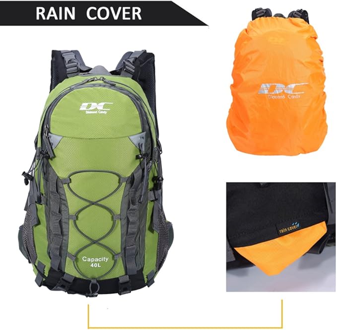 Diamond Candy Waterproof Hiking Backpack for Men and Women, Lightweight Day Pack for Travel Camping | Waterproof, Lightweight, for Travel Camping