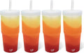 Silipint: 32oz Silicone Straw Tumbler, Unbreakable, Non-Toxic, Dishwasher Safe - Pack of 4
