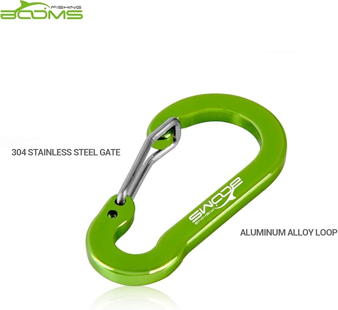 Booms Fishing CC1 Multi-Use Carabiner Clip, 6 Pack Small Caribeener Clips, Mini Keychain Caribeaner Clip 2 inch, Aluminum D Ring Carabiners, Multi-colored