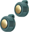 Portable Clip-On Fan, Mini USB Rechargeable 360° Rotatable Fan, 3-Speed Silent Mini Bladeless Fans (Green and Green)