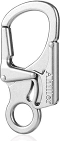 Ahiller Carabiner Clip, Double Anti-Misopening Locking Design, 3" Zinc Alloy Heavy Keychain for Outdoor Camping Hiking, Key Ring Clip