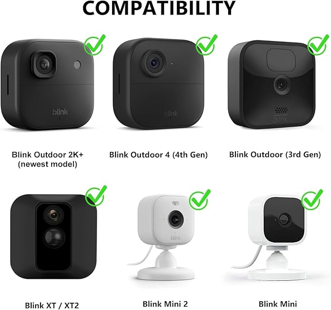 ALERTCAM 2Pack Suction Cup Mount for Blink Outdoor 2K+ / Outdoor 4 (4th Gen)/(3rd Gen), Blink XT / XT2 / Mini, Attach Your Home Security Camera with No Tools