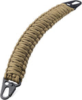 Tactical Paracord Handle，9-core Weaving Paracord Strap for Bag Strap Replacement，Molle Attachment with Metal/Plastic Clips for Backpack Sling Bags Water Bottle Holder