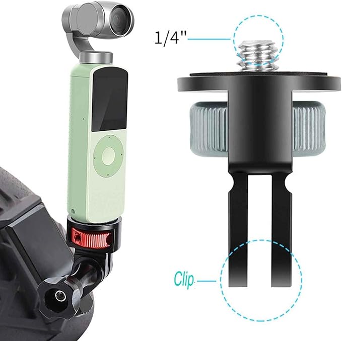 Aluminum Camera Tripod Adapter 1/4"-20 Conversion Adapter Mounts Compatible with Gopro Action Cameras Insta360 and Other Standard 1/4 Accessories, Quarter Inch Mount Adapter (Type BB)