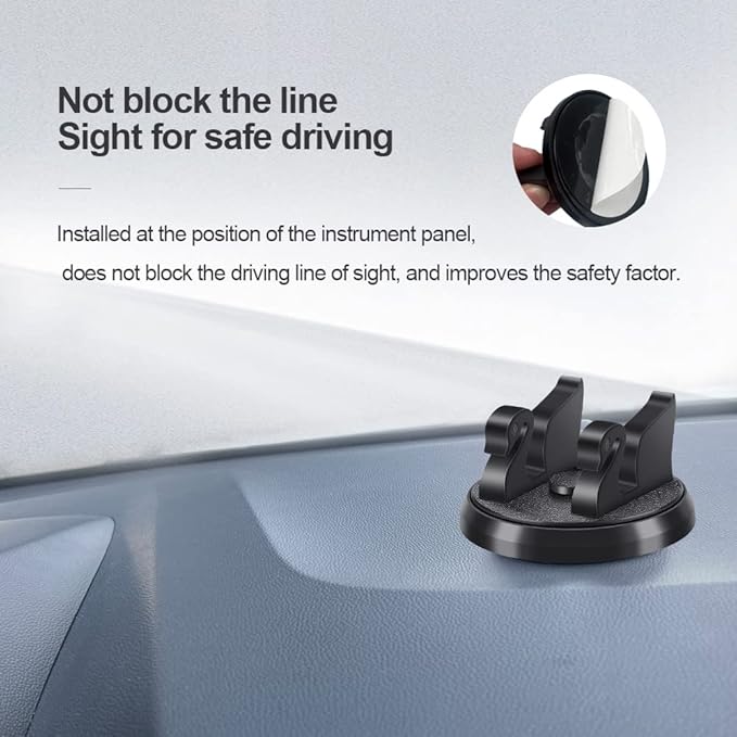 Dashboard Phone Holder for Car Vertical Horizontal 360 Rotate,Cell Phone Holder for Car Compatible with i-Phone Samsung Android Smartphones GPS Devices for Various Dashboards(1PC,Black)