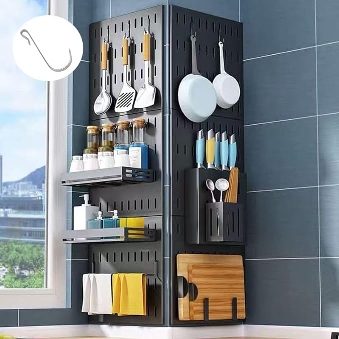 20 PCS Stainless Steel J-Shaped Hanger Hooks - Heavy Duty Wire Rack Hooks, Multi-Purpose Hanging Sink Grid Hooks for Kitchen, Bathroom, Closet Organization.