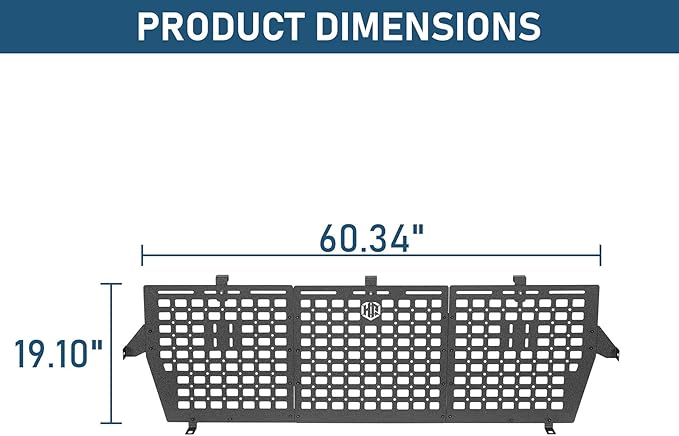Hooke Road F150 Front Truck Bed MOLLE Panel System Cargo Rack for 2015-2026 Ford F-150 5.5FT Pickup, Modular Bed Storage for Gear Organization & Overlanding, No-Drill Bolt-On