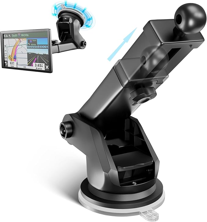EWAY 2PCS for Garmin GPS Mount w/Telescopic Extension Arm, Replacement Dash Ball Mount Holder for Dashboard Windshield Windscreen for Garmin Nuvi RV Dezl Drive Drivesmart Zumo Driveassist DriveLuxe