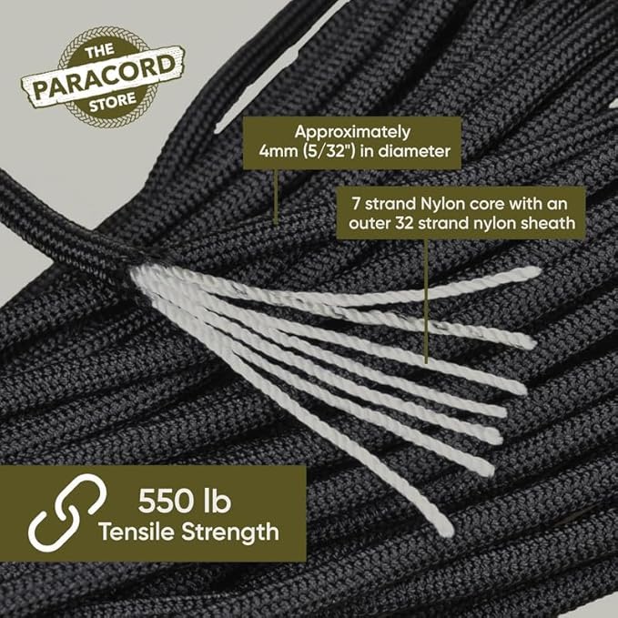 The Paracord Store | Type III 550 Paracord - 250 FT Spool, Lavendar Purple | Heavy Duty 7 Strand Tactical Paracord - USA Made Nylon Outdoor Parachute Cord for Camping, Fishing & More - Survival Cord