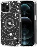 MOSNOVO Case for iPhone 12 & iPhone 12 Pro, [Buffertech 6.6ft Military-Grade Drop Protection] [Anti Peel Off Tech] Clear TPU Bumper Phone Case Cover Design - Galaxy