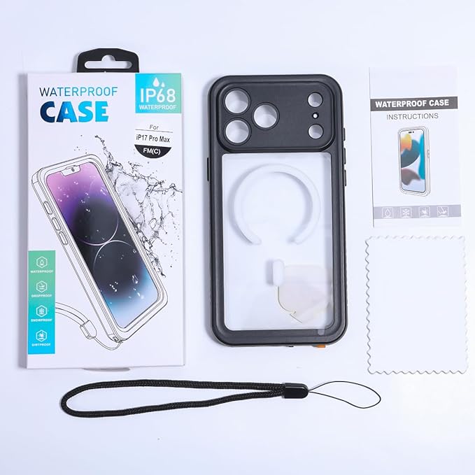 AICase for iPhone 17 Pro Max Case Waterproof Clear with MagSafe Water Proof/Snowproof/Dustproof/Shockproof,IP68 Certified 360 Full Body Protection Fully Sealed Underwater for iPhone 17 Pro Max 6.9"