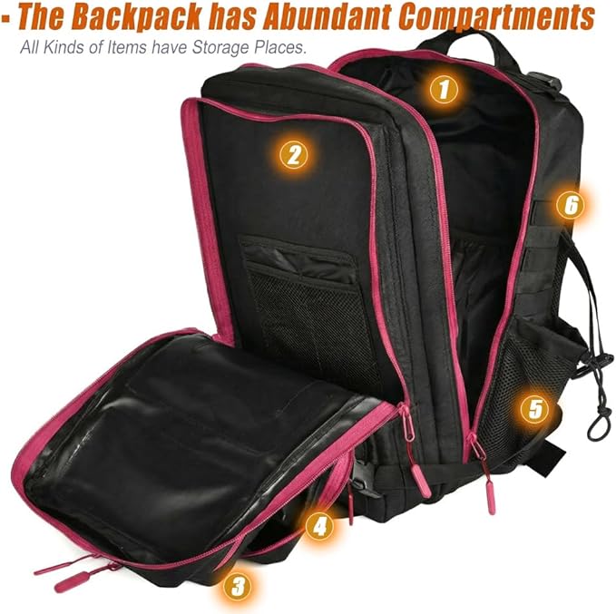 45L Tactical Backpack for Men Women, Military Assault Pack with MOLLE, Large 3 Day Bug Out Bag for Hiking Camping