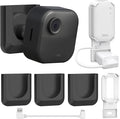 3 Blink Camera No Drill Wall Mount Bracket for Blink Outdoor 4 /2k / Blink Mini 2 with 1 Outlet Wall Mount for Blink Sync Module Core, No Screw Adhesive Camera Mount for Blink (Camera Not Included)