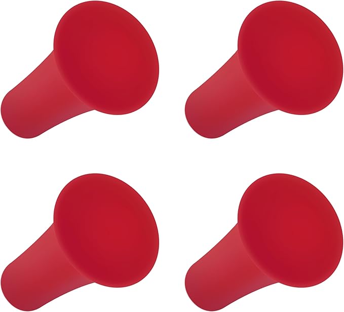Rubber Cap for X-Grip Mount Holder Compatible with RAM Bicycle Motorcycle Phone Holder Stand - Non-Slip Phone Mount Bracket Cap Replacement for X-Grip Rubber Cap RAP-UN-CAP-4U (4PCS Red)