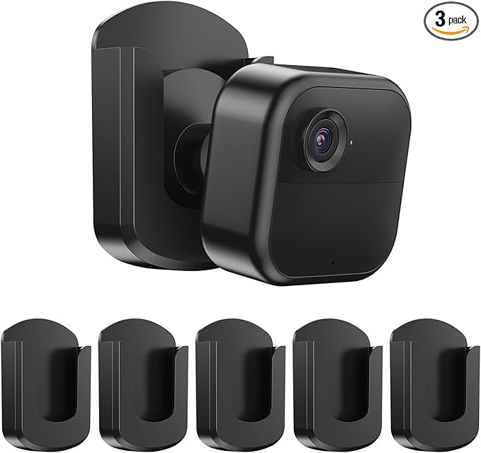 5 Pack Blink Camera No Drill Wall Mount Bracket, Adhesive Mount for Blink Outdoor 4/Indoor/Mini/Mini 2, Easy Install - Black
