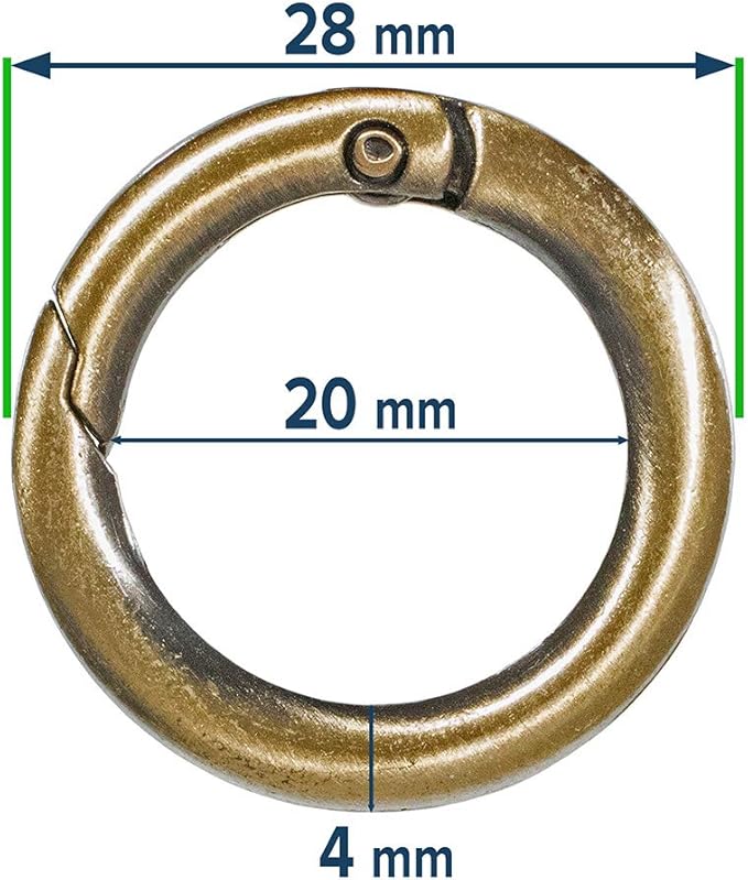 Paracord Planet Spring Gate O Rings – Available in 3/4 Inch and 1 Inch Sizes – Silver, Bronze, and Gold Color Options (10 Pack, 3/4 Inch, Bronze)