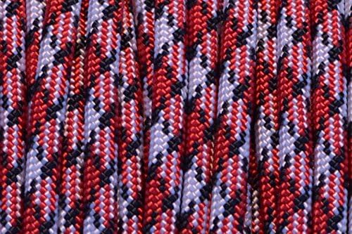 BORED? PARACORD! 550 lb Paracord – Ideal for Crafting, DIY Projects, Camping, Military & Active Outdoors – 300+ Colors – Tactical Parachute Cord Type III – Strong - Bite 50 Feet