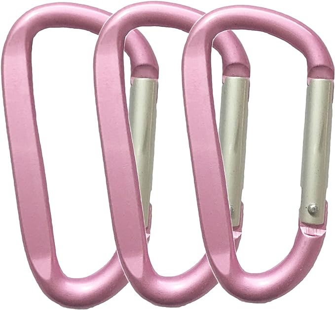 LESHIRY Large Carabiners Keychain 3" Aluminum D Shape Premium Durable D-Ring Carabiner Clip Hook Camping Accessories Snap Link Key Chain Durable Improved Design