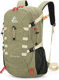 Bseash 40L Waterproof Hiking Backpack with Rain Cover, Outdoor Sport Travel Bag Daypack for Camping Climbing Skiing Cycling (Pea-green)