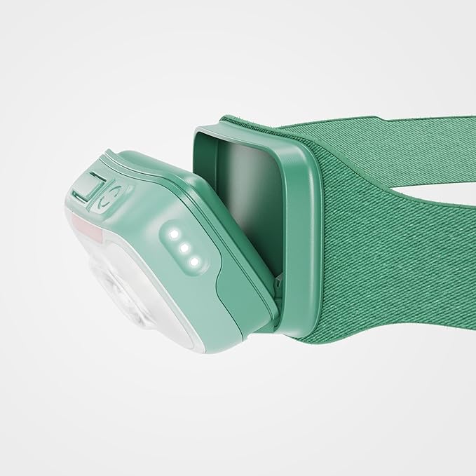 BioLite Range 400 Waterproof, Fast-Charging Rechargeable Headlamp, Mist Green, 400 Lumens, USB-C Charging, 90m Beam, 200 Hour runtime