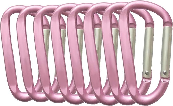 LESHIRY Large Carabiners Keychain 3" Aluminum D Shape Premium Durable D-Ring Carabiner Clip Hook Camping Accessories Snap Link Key Chain Durable Improved Design